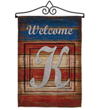 Patriotic K Initial - Patriotic Americana Vertical Impressions Decorative Flags HG130115 Made In USA