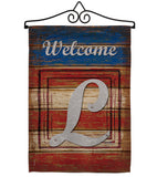 Patriotic L Initial - Patriotic Americana Vertical Impressions Decorative Flags HG130116 Made In USA