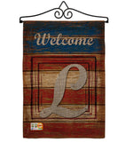 Patriotic L Initial - Patriotic Americana Vertical Impressions Decorative Flags HG130116 Made In USA