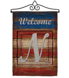 Patriotic N Initial - Patriotic Americana Vertical Impressions Decorative Flags HG130118 Made In USA