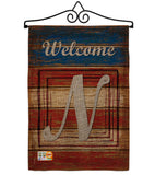 Patriotic N Initial - Patriotic Americana Vertical Impressions Decorative Flags HG130118 Made In USA