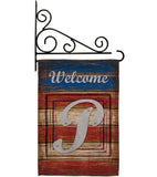 Patriotic P Initial - Patriotic Americana Vertical Impressions Decorative Flags HG130120 Made In USA