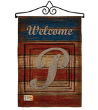 Patriotic P Initial - Patriotic Americana Vertical Impressions Decorative Flags HG130120 Made In USA