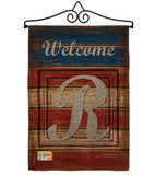 Patriotic R Initial - Patriotic Americana Vertical Impressions Decorative Flags HG130122 Made In USA