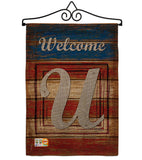 Patriotic U Initial - Patriotic Americana Vertical Impressions Decorative Flags HG130125 Made In USA