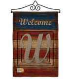 Patriotic W Initial - Patriotic Americana Vertical Impressions Decorative Flags HG130127 Made In USA