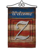 Patriotic Z Initial - Patriotic Americana Vertical Impressions Decorative Flags HG130130 Made In USA