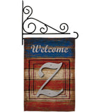 Patriotic Z Initial - Patriotic Americana Vertical Impressions Decorative Flags HG130130 Made In USA