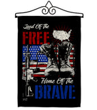 Home Of The Brave - Patriotic Americana Vertical Impressions Decorative Flags HG137159 Made In USA