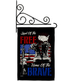 Home Of The Brave - Patriotic Americana Vertical Impressions Decorative Flags HG137159 Made In USA