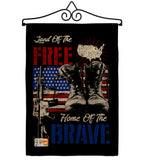 Home Of The Brave - Patriotic Americana Vertical Impressions Decorative Flags HG137159 Made In USA