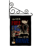 Home Of The Brave - Patriotic Americana Vertical Impressions Decorative Flags HG137159 Made In USA