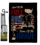 Home Of The Brave - Patriotic Americana Vertical Impressions Decorative Flags HG137159 Made In USA