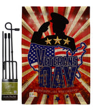 Honoring Veterans Day - Patriotic Americana Vertical Impressions Decorative Flags HG137160 Made In USA