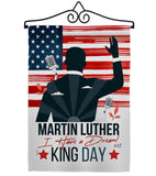 Martin Luther King Day - Patriotic Americana Vertical Impressions Decorative Flags HG137381 Made In USA