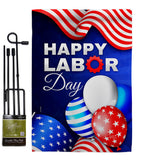 Labor Day Balloon - Patriotic Americana Vertical Impressions Decorative Flags HG137567 Made In USA