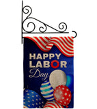 Labor Day Balloon - Patriotic Americana Vertical Impressions Decorative Flags HG137567 Made In USA