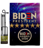 Biden Harris - Patriotic Americana Vertical Impressions Decorative Flags HG170126 Made In USA