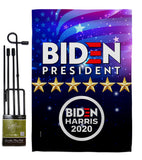 Biden Harris - Patriotic Americana Vertical Impressions Decorative Flags HG170126 Made In USA