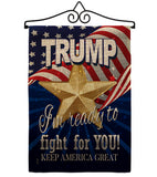 Trump Fight For You - Patriotic Americana Vertical Impressions Decorative Flags HG170132 Made In USA