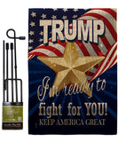 Trump Fight For You - Patriotic Americana Vertical Impressions Decorative Flags HG170132 Made In USA