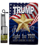 Trump Fight For You - Patriotic Americana Vertical Impressions Decorative Flags HG170132 Made In USA