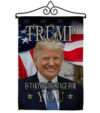 Trump Take the Stage - Patriotic Americana Vertical Impressions Decorative Flags HG170133 Made In USA
