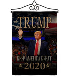 Trump Keep America Great - Patriotic Americana Vertical Impressions Decorative Flags HG170135 Made In USA