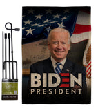 Biden President 2020 - Patriotic Americana Vertical Impressions Decorative Flags HG170136 Made In USA