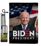 Biden President 2020 - Patriotic Americana Vertical Impressions Decorative Flags HG170136 Made In USA