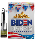 Biden Harris For 2020 - Patriotic Americana Vertical Impressions Decorative Flags HG170144 Made In USA