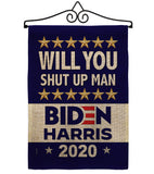 Shut Up Man - Patriotic Americana Vertical Impressions Decorative Flags HG170150 Made In USA