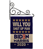Shut Up Man - Patriotic Americana Vertical Impressions Decorative Flags HG170150 Made In USA