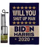 Shut Up Man - Patriotic Americana Vertical Impressions Decorative Flags HG170150 Made In USA