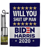 Shut Up Man - Patriotic Americana Vertical Impressions Decorative Flags HG170150 Made In USA