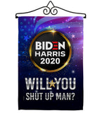 Will you Shut Up Man - Patriotic Americana Vertical Impressions Decorative Flags HG170152 Made In USA