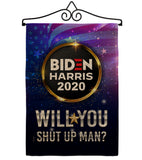 Will you Shut Up Man - Patriotic Americana Vertical Impressions Decorative Flags HG170152 Made In USA