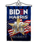 Biden Harris 46 - Patriotic Americana Vertical Impressions Decorative Flags HG170159 Made In USA