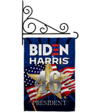 Biden Harris 46 - Patriotic Americana Vertical Impressions Decorative Flags HG170159 Made In USA