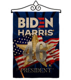 Biden Harris 46 - Patriotic Americana Vertical Impressions Decorative Flags HG170159 Made In USA