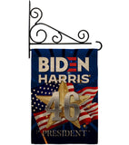 Biden Harris 46 - Patriotic Americana Vertical Impressions Decorative Flags HG170159 Made In USA