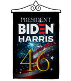 President 46 Biden - Patriotic Americana Vertical Impressions Decorative Flags HG170160 Made In USA