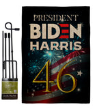 President 46 Biden - Patriotic Americana Vertical Impressions Decorative Flags HG170160 Made In USA