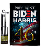 President 46 Biden - Patriotic Americana Vertical Impressions Decorative Flags HG170160 Made In USA