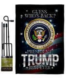 President Trump Best Ever - Patriotic Americana Vertical Impressions Decorative Flags HG170178 Made In USA