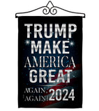 Make America Great Again 2024 - Patriotic Americana Vertical Impressions Decorative Flags HG170179 Made In USA