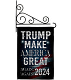 Make America Great Again 2024 - Patriotic Americana Vertical Impressions Decorative Flags HG170179 Made In USA