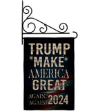 Make America Great Again 2024 - Patriotic Americana Vertical Impressions Decorative Flags HG170179 Made In USA