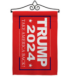 Trump Take America Back 2024 - Patriotic Americana Vertical Impressions Decorative Flags HG170180 Made In USA