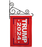 Trump Take America Back 2024 - Patriotic Americana Vertical Impressions Decorative Flags HG170180 Made In USA